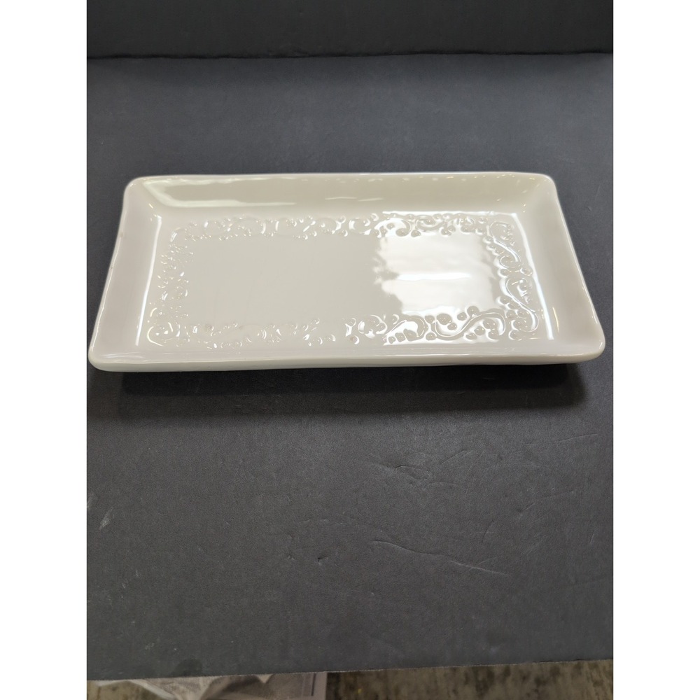 Maioliche Jessica Cream Rectangular Tray Platter Made in Italy READ